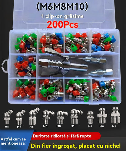 👍👍【200 τεμ】 Σετ ακροφυσίων γράσου με διπλή λαβή