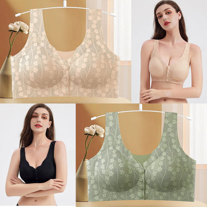 😍【Πακέτο 5 τεμαχίων】【40-100kg】Γυναικείο σουτιέν underwire με κουμπιά μπροστά