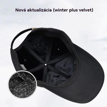 🔥Χαμηλή τιμή περιορισμένης διάρκειας🧢Ζεστό ανδρικό καπέλο φθινοπώρου-χειμώνα, καπέλο μπέιζμπολ με επένδυση από φλις και σκίαστρο ηλίου