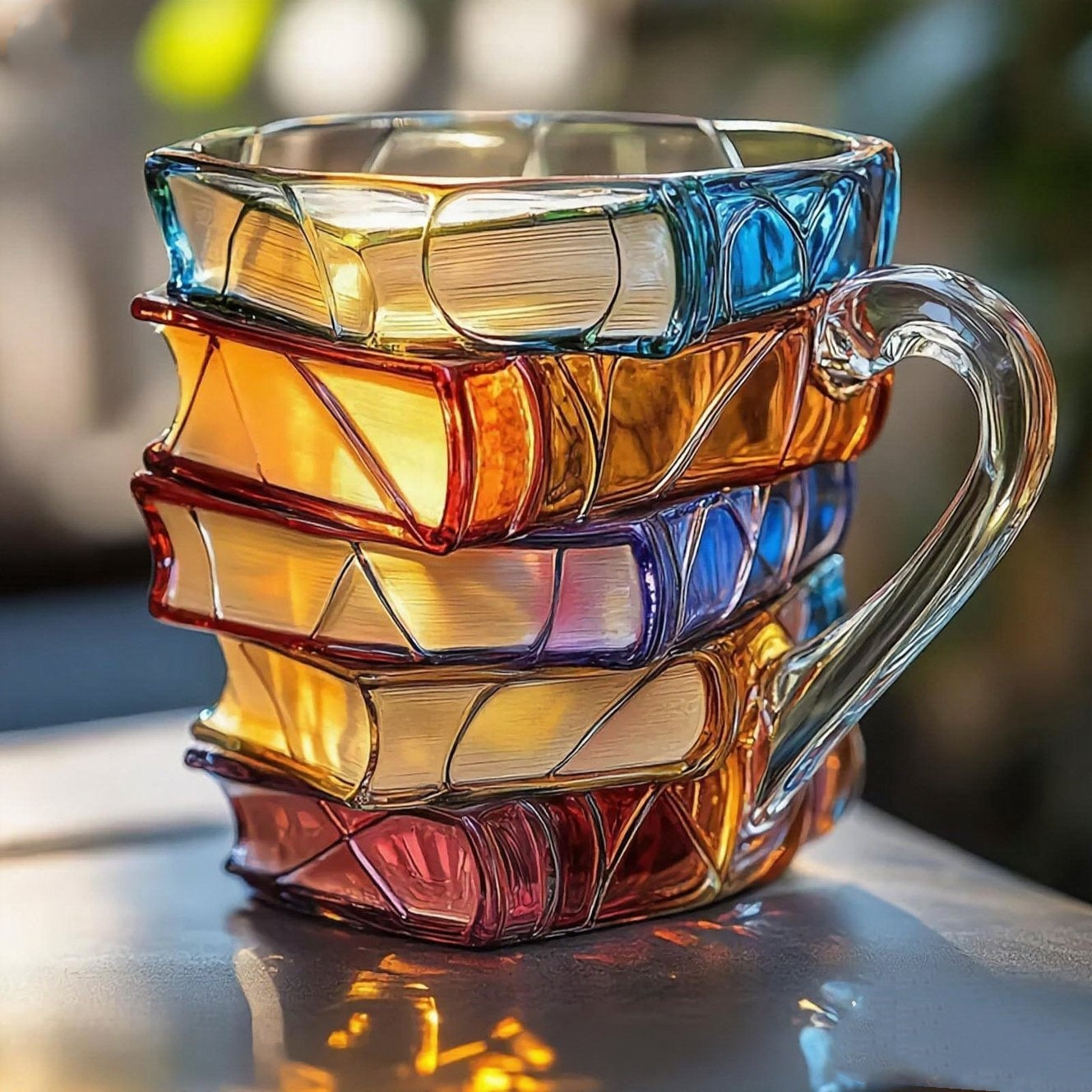 【50% έκπτωση】📚Κούπα καφέ σε σχήμα βιβλίου με τρισδιάστατη ζωγραφική