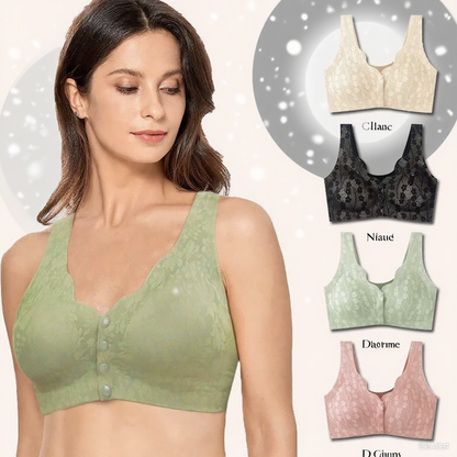 😍【Πακέτο 6 τεμαχίων】【40-100kg】Γυναικείο σουτιέν underwire με κουμπιά μπροστά