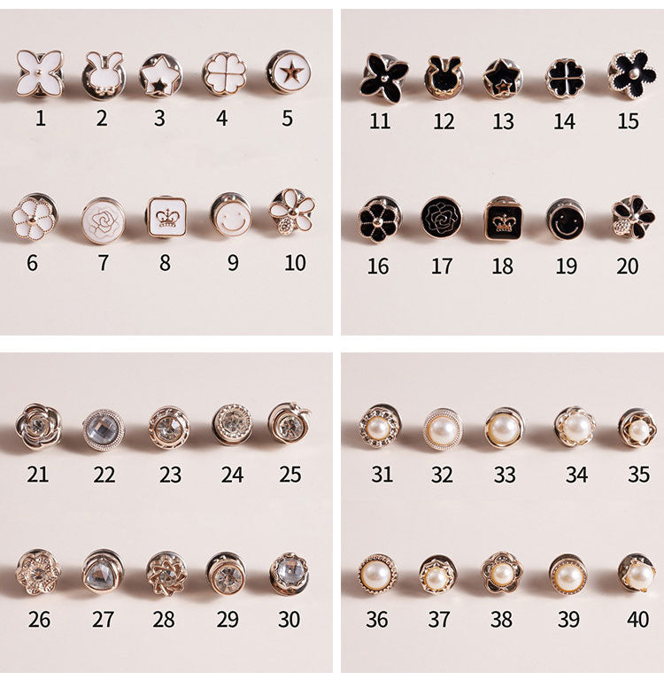 【80 σχέδια】Ρυθμιζόμενη καρφίτσα με διακοσμητικά κουμπιά πολλαπλών σχεδίων