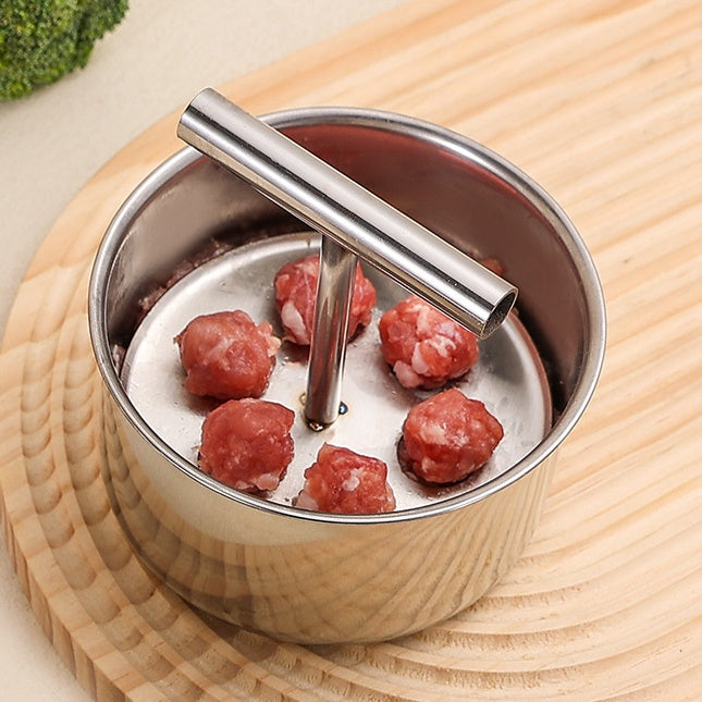 Κεφτεδοποιός από ανοξείδωτο ατσάλι, πρακτικό σκεύος κουζίνας - Ιδανικό για κεφτεδάκια κρέατος και ψαριού🍖🐟