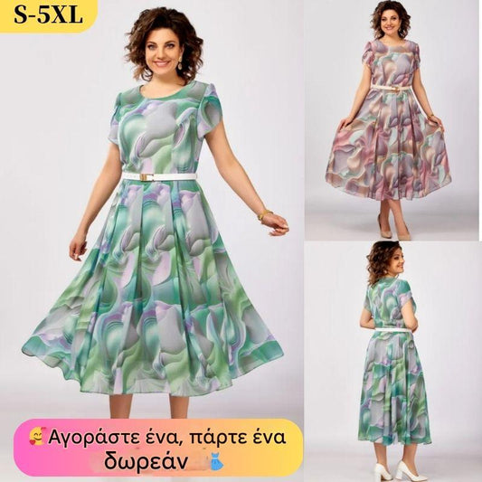 🔥🥰【S-5XL】Νέο και κομψό φόρεμα από σιφόν υψηλής ποιότητας